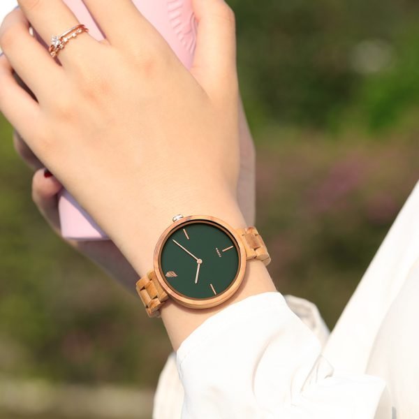 Nordic-Original Women's Wood Watch-Olive-36mm