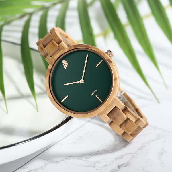 Nordic-Original Women's Wood Watch-Olive-36mm