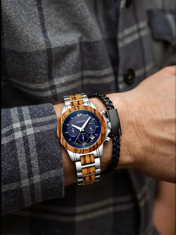 Ash-Original wooden watch-Zebra-43MM