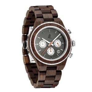 Chrono-Walnut wood watch for men-43mm