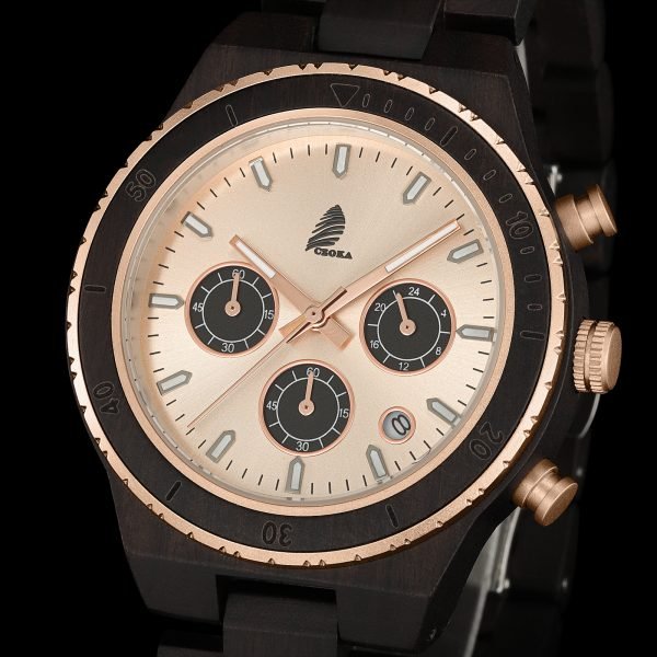 Urban-Walnut wood watch for men-43mm