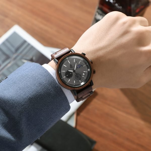 Wootch-Classic wood watch for men-43mm
