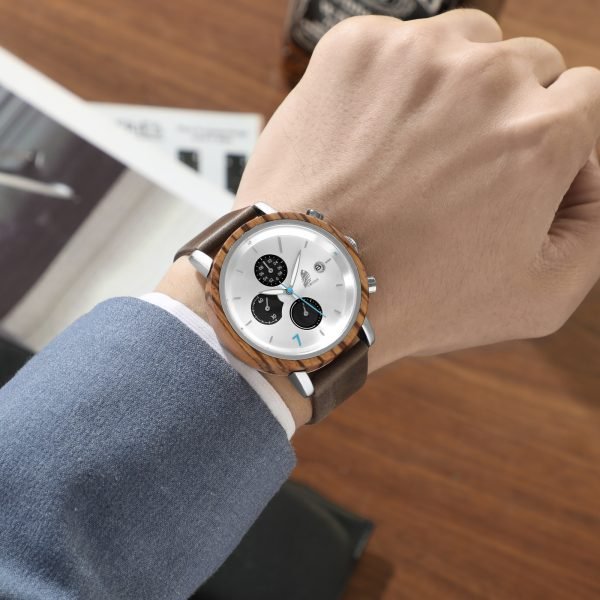 Barista-Men's watch With leather strap-42mm