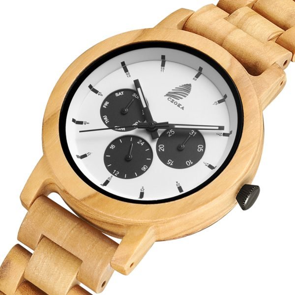 Mariner-Men's Olive Wood Watch-43mm