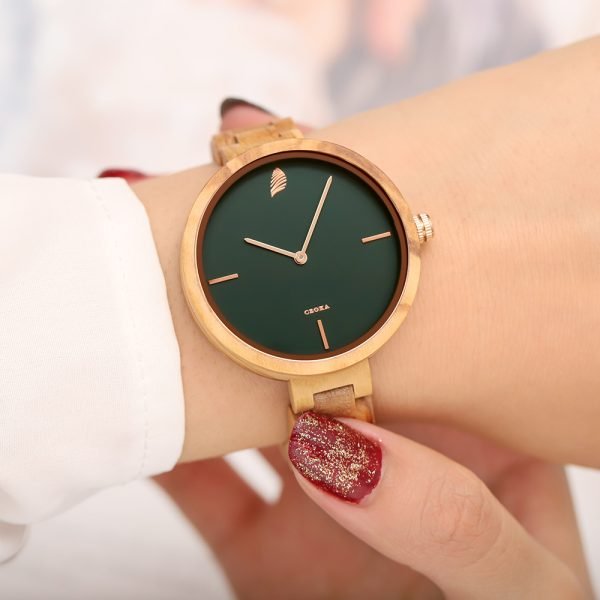 Nordic-Original Women's Wood Watch-Olive-36mm