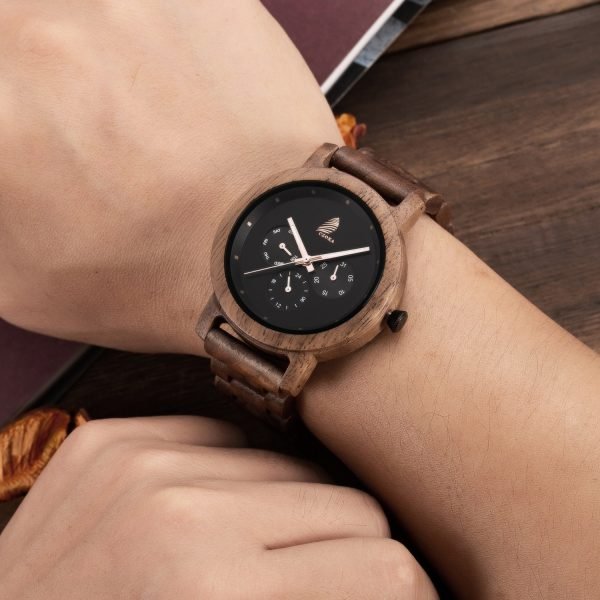 Camo-Original Walnut Wood Watch-43mm