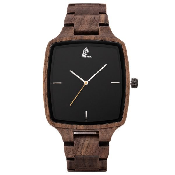 Hyde-Original Walnut Wood Watch-Square-40mm