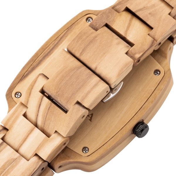 Lava-Original Olive Wood Watch-Square-40mm
