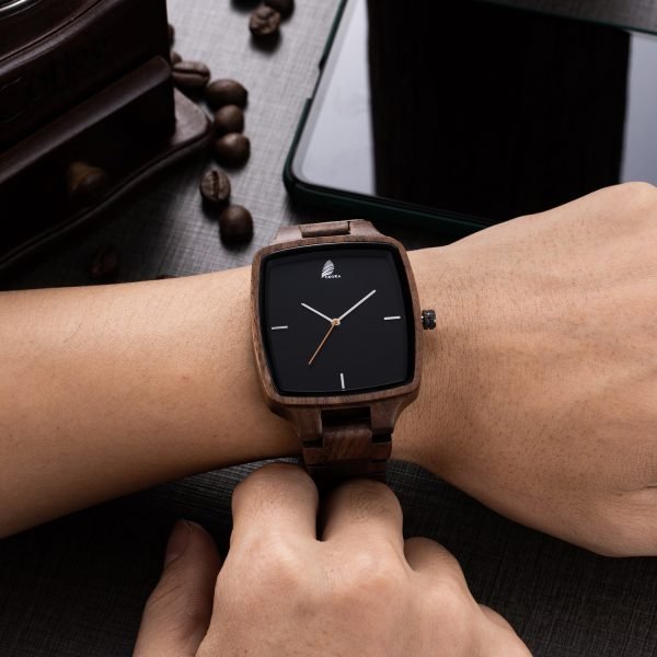 Hyde-Original Walnut Wood Watch-Square-40mm