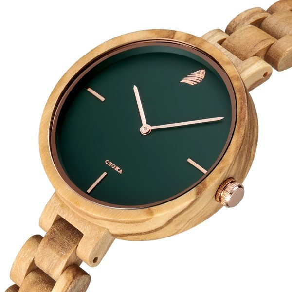 Nordic-Original Women's Wood Watch-Olive-36mm