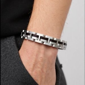 Rustic Wooden and Metal Bracelet – Everyday Men’s Jewelry