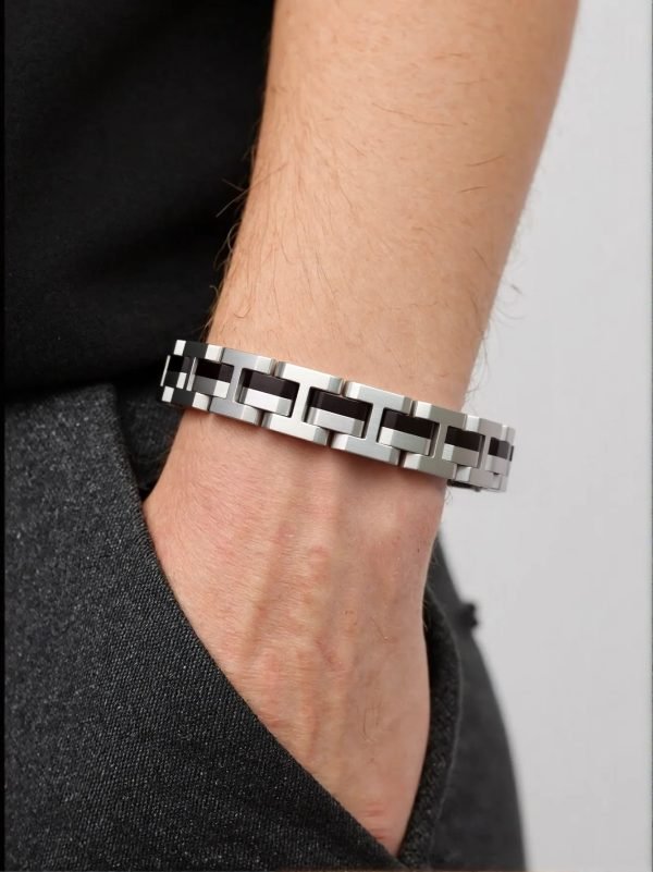 Rustic Wooden and Metal Bracelet – Everyday Men’s Jewelry