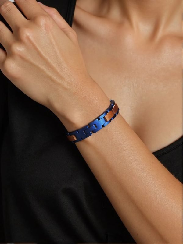 Minimalist Handmade Bracelet for Women – Wood & Stainless Steel Fusion