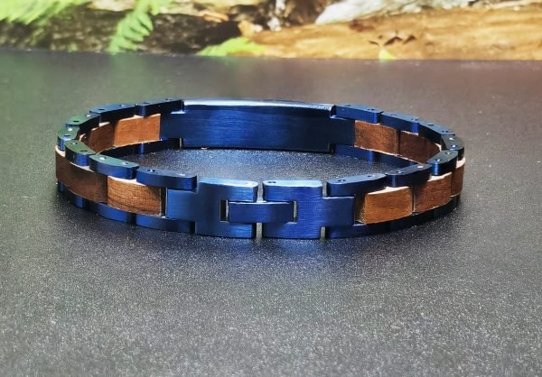 Minimalist Handmade Bracelet for Women – Wood & Stainless Steel Fusion