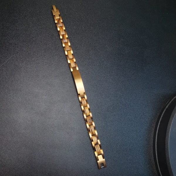 Handcrafted Wooden & Stainless Steel Bracelet for Women – Elegant Nature-Inspired Jewelry