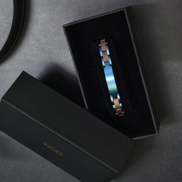 Minimalist Handmade Bracelet for Women – Wood & Stainless Steel Fusion